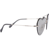Miu Miu Silver Tone Heart-Shaped Sunglasses SMU62U