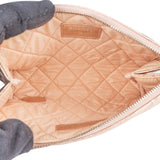 Chanel Quilted Metallic Lambskin CC Pouch