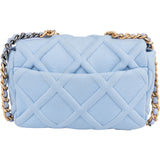 Chanel 19 Quilted Cotton Single Flap Crossbody Bag