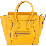 Céline Yellow Leather Luggage Handbag