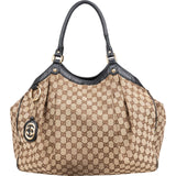 Gucci Monogram GG Canvas Big Sukey Tote Shoulder Bag