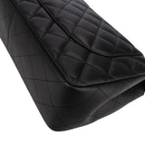 Chanel Quilted Lambskin Palladium Jumbo Double Flap Crossbody Bag