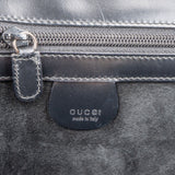 Gucci Black Leather Bamboo Briefcase Handbag