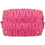 Miu Miu Pink Matelassé Nappa Leather Handbag - vintageandkickz