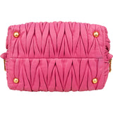 Miu Miu Pink Matelassé Nappa Leather Handbag - vintageandkickz