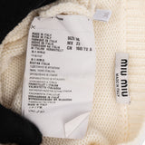 Miu Miu Cream Wool Cable-Knit Sweater (IT 36 / DE 32)