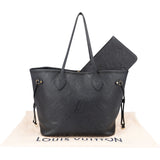 Louis Vuitton Noir Monogram Empreinte Leather Neverfull MM Shoulder Bag
