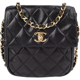 Chanel Quilted Lambskin Vintage CC Single Flap Crossbody Bag