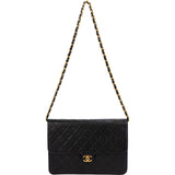 Chanel Quilted Lambskin 24K Single Flap Shoulder Bag