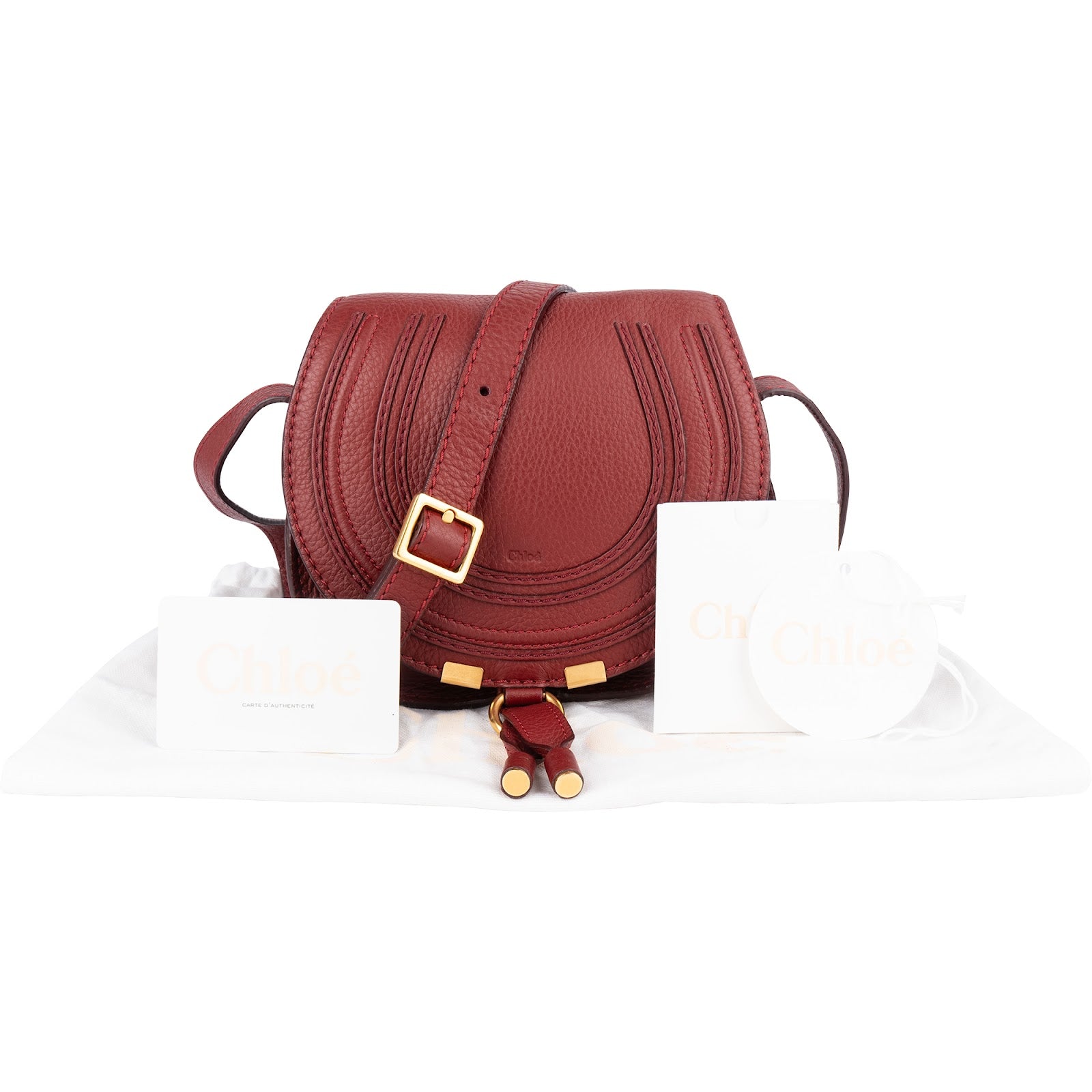 [🔄️B23 / F25] Chloé Grained Calfskin Mini Marcie Crossbody Bag - vintageandkickz