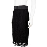 Dolce & Gabbana Black Spitze Lace-Trimmed Skirt (IT42)