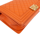 Chanel Quilted Lambskin Large Boy Single Crossbody Bag