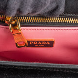 Prada Calfskin Leather Double Turnlock Handbag - vintageandkickz