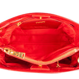 Miu Miu Red Leather Vitello Shine Tote Handbag
