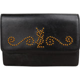 Yves Saint Laurent Vintage Studded Emblem Clutch Bag