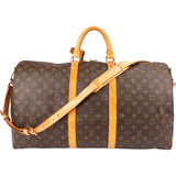 Louis Vuitton Monogram Canvas Keepall 55 Bandoulière Travel Bag