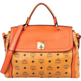MCM Monogram Visetos Business Satchel Crossbody Handbag