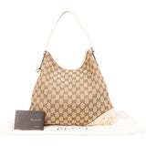 Gucci Monogram GG Canvas New Britt Hobo Shoulder Bag