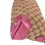 Gucci Monogram GG Canvas Metallic Leather Lovely Heart Shoulder Bag