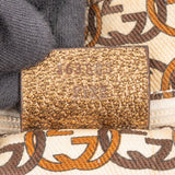 Gucci Monogram GG Metallic Leather Princy Tote Shoulder Bag