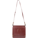 Cartier Must de Cartier Bordeaux Leather Messenger Crossbody Bag