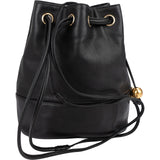 Chanel Caviar Leather CC Drawstring Bucket Crossbody Bag
