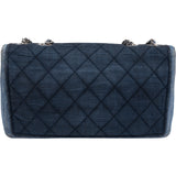 Chanel Quilted Denim Medium Single Flap Crossbody Bag