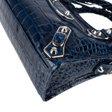 Balenciaga Croc-Embossed Leather Neo Cagole City Handbag
