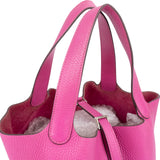 Hermès Taurillon Clemence Leather Palladium Picotin Lock 22 Handbag
