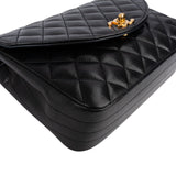 Chanel Quilted Lambskin 24K Gold Single Flap Crossbody Bag