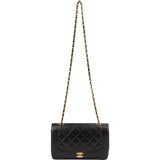 Chanel Quilted Lambskin 24K Gold Medium Diana Single Flap Crossbody Bag