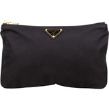 Prada Black Nylon Triangle Clutch - vintageandkickz