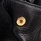 Prada Black Vitello Daino Leather Large Tote Handbag