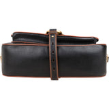Miu Miu Black Calfskin Chain Handle Shoulder Handbag