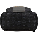 MCM Monogram Visetos Studded Emblem Stripe Stark Small Backpack
