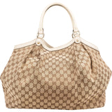 Gucci Monogram GG Canvas Sukey Large Hobo Tote Handbag