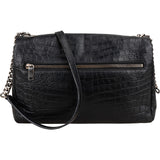 Saint Laurent Croc-Embossed Leather Niki Chain Crossbody Bag