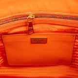 Prada Orange Saffiano Leather Galleria Tote Handbag