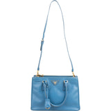 Prada Blue Saffiano Leather Galleria Handbag