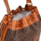 Celine Monogram Macadam Drawstring Bucket Crossbody Bag