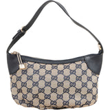 Gucci Monogram GG Canvas Navy Pochette Shoulder Bag