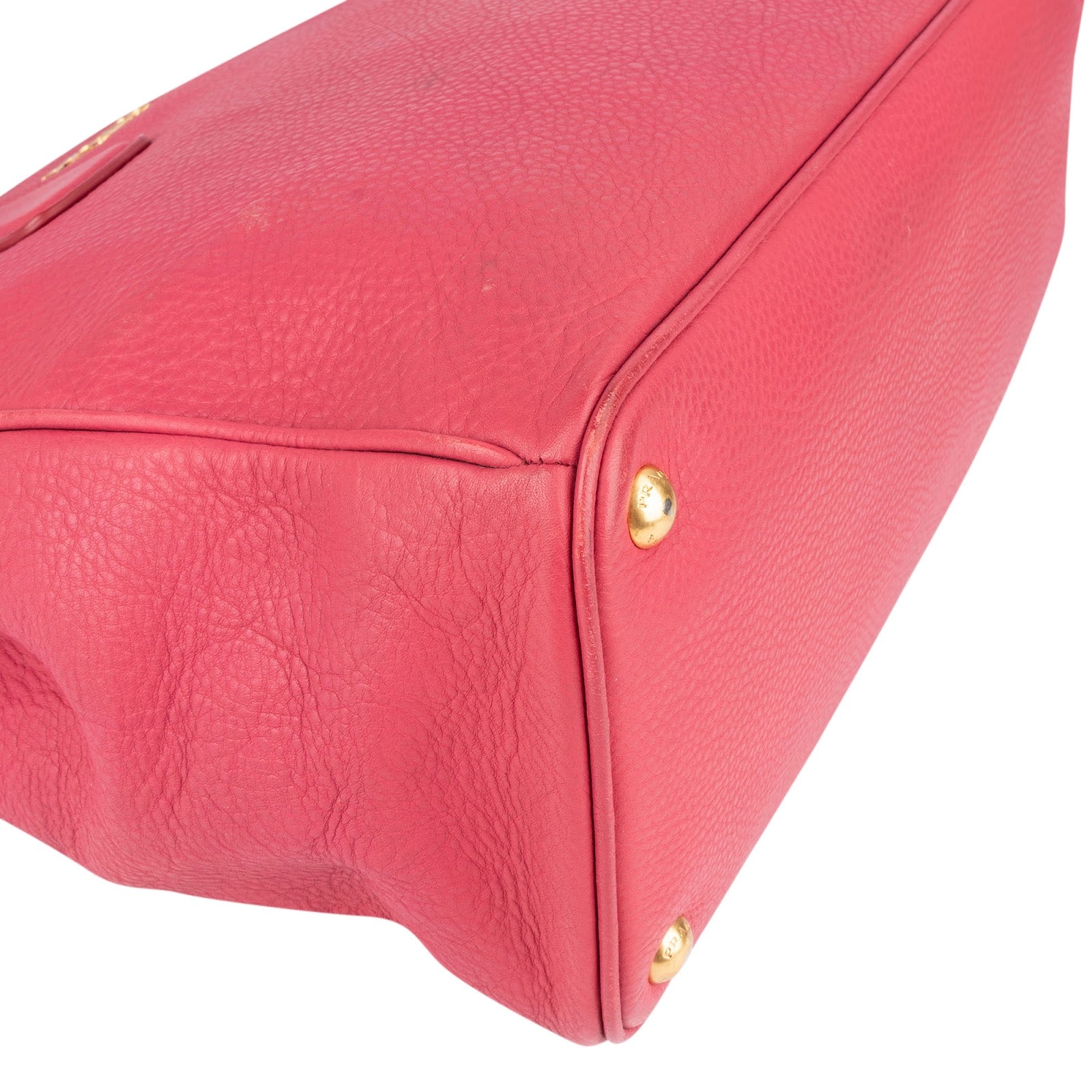 Prada Pink Leather Galleria Double Zip Tote Handbag - vintageandkickz