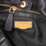 Miu Miu Nappa Leather Studded Hobo Handbag