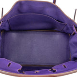 Hermès Iris Purple Taurillon Clemence Palladium Birkin 35 Handbag