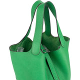 Hermès Green Taurillon Clemence Picotin Lock 22 (MM) Handbag