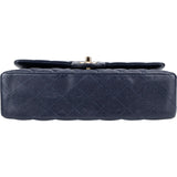 Chanel Quilted Caviar Leather Medium Gold Double Flap Shoulder Bag