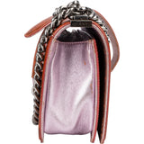 Chanel Quilted Patent Leather Medium Boy Crossbody Bag