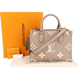 Louis Vuitton Leather Monogram Empreinte Bicolor OnTheGo PM Handbag