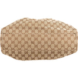 Gucci Monogram GG Canvas Metallic Leather Sukey Handbag