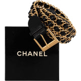 Chanel Woven Leather Chain Belt